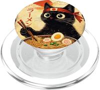 Simpatico e divertente design giapponese con gatto Kawaii Ramen PopSockets PopGrip per MagSafe