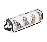 Simpatico e divertente organizer 2 in 1 per strumenti per capelli con tappetino resistente al calore, custodia da viaggio per ferri da stiro piatti e accessori per la cura dei capelli, custodia da