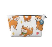 Simpatico e divertente Shiba Inu, Borsa da toilette Borsa per trucco Borsa per cosmetici Borsa da toilette da viaggio portatile