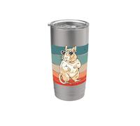 Simpatico e divertente topo topo che indossa occhiali da Bicchiere termico in acciaio inox doppia parete