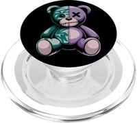 Simpatico e inquietante orsacchiotto con punti e un occhio mancante PopSockets PopGrip per MagSafe