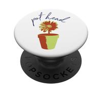 Simpatico e simpatico vaso da fiori da giardinaggio con girasole PopSockets PopGrip Adesivo