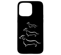 Simpatico ed elegante motivo cane salsiccia, bassotto Custodia per iPhone 15 Pro Max