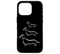 Simpatico ed elegante motivo cane salsiccia, bassotto Custodia per iPhone 16 Pro