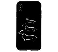 Simpatico ed elegante motivo cane salsiccia, bassotto Custodia per iPhone XS Max