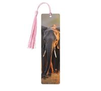 Simpatico elefante bambino e mamma segnalibro in legno per uomini donne insegnanti regalo vintage fatto a mano segni di libri per leggere pagine marcatori da appendere etichette regalo ornamenti