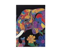 Simpatico elefante stagionale giardino bandiere banner per esterno per decorazione cortile 28x40 doppia faccia