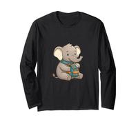 Simpatico Elefantino con Zaino Scuola Escursionismo Maglia a Manica