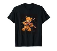 Simpatico emblema a forma di orsetto di violino per un'atmosfera giocosa Maglietta