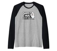 Simpatico Fantasma Abbraccio Sarcastico Divertente abbracciare Maglia con Maniche Raglan