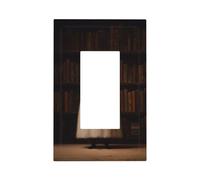 Simpatico fantasma che legge in una vecchia biblioteca interruttore della luce piastra da parete copertura piastra frontale singolo bilanciere 1 banda decoratore presa coperture per la casa cucina