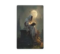 Simpatico fantasma che legge su una lapide singola levetta vuota placca da parete per interruttore della luce decorativa 1 banda per cucina stanza bagno dimensioni 11,4 x 7 cm