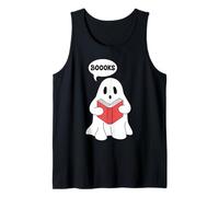 Simpatico Fantasma Che Legge Un Libro e Dice Boooks Canotta