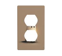 Simpatico fantasma che tiene una candela Cartoon Outlet Cover interruttore luce decorativa 1 banda piastra da parete per cucina stanza bagno Dimensioni 7x11,4 cm