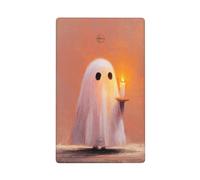 Simpatico fantasma che tiene una candela semplice singola levetta vuota piastra da parete copertura interruttore luce decorativo 1 banda per cucina stanza bagno dimensioni 11,4 x 7 cm