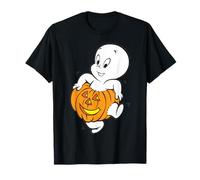 Simpatico Fantasma con Zucca Divertente e spettrale per Halloween Maglietta