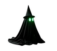Simpatico fantasma Decor Glow in Night Black Ghost Desk Ornamenti | Decorazione per la casa di Halloween con cappello da strega per camino, camino, cucina, casa, dormitorio, posto di lavoro