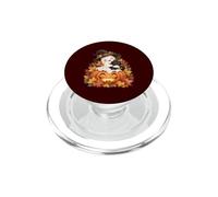 Simpatico fantasma di Halloween con gatto e zucca PopSockets PopGrip per MagSafe