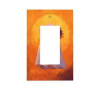 Simpatico fantasma galleggiante indossando lavanda margherita corona interruttore luce piastra da parete piastra frontale copertura singolo bilanciere 1 banda decoratore presa coperture per la casa