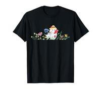 Simpatico Fantasma in Fiori Selvatici Spooky Fall Cozy Halloween Fun Maglietta