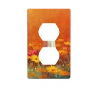 Simpatico fantasma nel giardino fiorito vintage copertura interruttore luce copertura decorativa 1 banda piastra da parete per cucina camera bagno dimensioni 7 x 11,4 cm