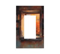 Simpatico fantasma sul davanzale della finestra Interruttore della luce Piastra da parete Copertura piastra frontale Singolo Rocker 1 Gang Decoratore Presa Coperture per Home Cucina Camera Bagno Decor