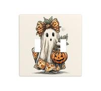Simpatico fantasma zucca Candy Secchiello Doppio Gang Toggle Light Cover Wall Plate Interruttore Decor Dimensioni standard - 11,4 x 11,4 cm