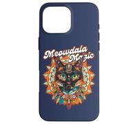 Simpatico felino hippie stile bohémien retrò, mandala a forma di gatto bohémien Custodia per iPhone 16 Pro Max