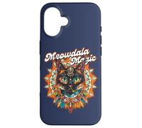 Simpatico felino hippie stile bohémien retrò, mandala a forma di gatto bohémien Custodia per iPhone 16