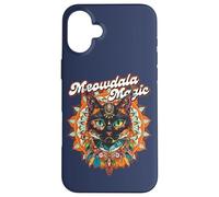 Simpatico felino hippie stile bohémien retrò, mandala a forma di gatto bohémien Custodia per iPhone 16 Plus