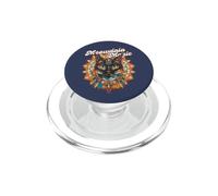 Simpatico felino hippie stile bohémien retrò, mandala a forma di gatto bohémien PopSockets PopGrip per MagSafe