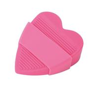 Simpatico fermaporta a forma di cuore, protezione da parete e porta, autoadesivo, riduce il rumore, per casa e ufficio (rosa)