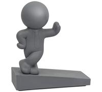 Simpatico fermaporta decorativo e robusto, ben progettato, efficace per tenere la porta aperta, 1 confezione, grigio (brevettato)