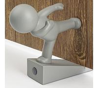 Simpatico fermaporta, decorativo e robusto, fermaporta decorativo Buddy, cuneo anteriore inferiore adatto a più porte (grigio, 1 PC)