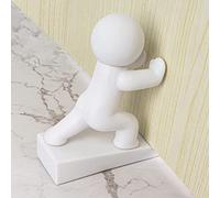 Simpatico Fermaporta, Fermaporta Decorativo Buddy, Protegge i Pavimenti (Pianco, 1 Confezione)