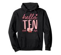 Simpatico Fiocco da Civetta Hello Ten, 10 Anni, Berry Birthday Girl Felpa con Cappuccio