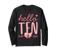 Simpatico Fiocco da Civetta Hello Ten, 10 Anni, Berry Birthday Girl Maglia a Manica