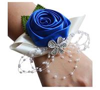 Simpatico Fiore da Polso Corpetto con Perle di Perle di Cristallo Bridemaid Braccialetto da Ballo di Nozze Zaffiro Creativo e utile Durability