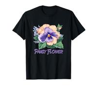 Simpatico Fiore del Pensiero nella Stagione del Giardinaggio Maglietta