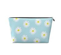 Simpatico fiore margherita floreale blu, Borsa da toilette Borsa per trucco Borsa per cosmetici Borsa da toilette da viaggio portatile
