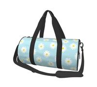 Simpatico fiore margherita floreale blu, Borsone da viaggio di grande capacità Borsa rotonda Borsa da viaggio sportiva Borsa da viaggio Borsa da fitness