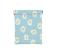 Simpatico fiore margherita floreale blu, Spremere il portafoglio superiore da donna Borsa portaoggetti Piccola portamonete Portamonete