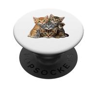 Simpatico gattino che gioca a muro per gli amanti dei gattini PopSockets PopGrip Adesivo