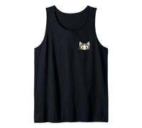 Simpatico gattino che salta fuori da una tasca, simpatico gatto bianco e grigio Canotta