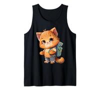 Simpatico Gattino con Zaino per la Scuola Materna Bambini più Piccoli Canotta