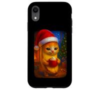 Simpatico gattino natalizio con meme natalizio Cozy Banana Cat Custodia per iPhone XR
