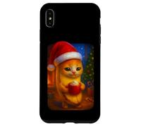Simpatico gattino natalizio con meme natalizio Cozy Banana Cat Custodia per iPhone XS Max
