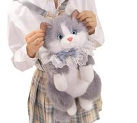 Simpatico gatto a forma di peluche a forma di animale di peluche | Adatto per bambini per viaggi asilo nido sport adolescenti istruzione primaria bambini studenti ragazzi ragazze