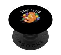 Simpatico gatto addormentato circondato da palline PopSockets PopGrip Adesivo