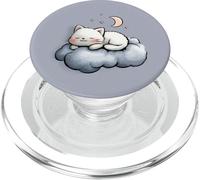 Simpatico gatto addormentato su nuvola, luna, stelle, estetica PopSockets PopGrip per MagSafe
